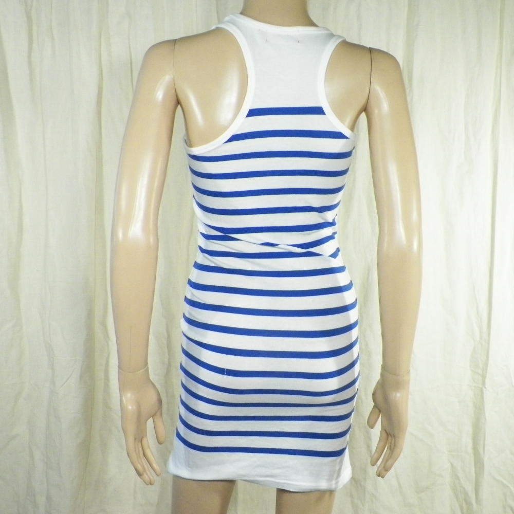Robe Bleue/ Blanche LITTLE MARCEL T XXS. Bon état - Vue 2 - 